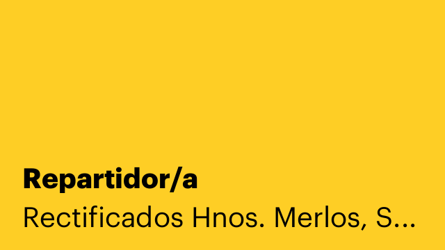 Repartidor/a