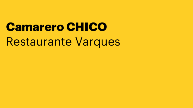 Camarero CHICO