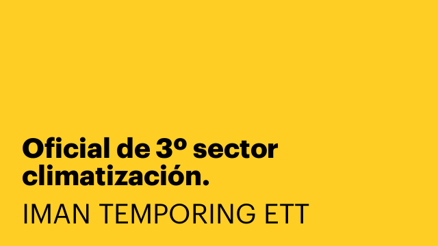 Oficial de 3º sector climatización.