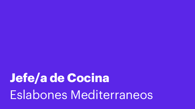 Jefe/a de Cocina