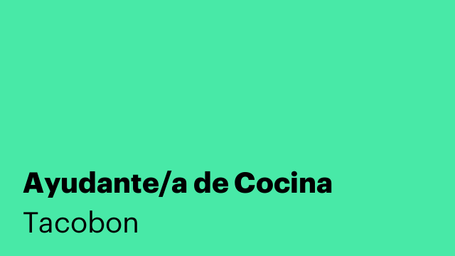 Ayudante/a de Cocina