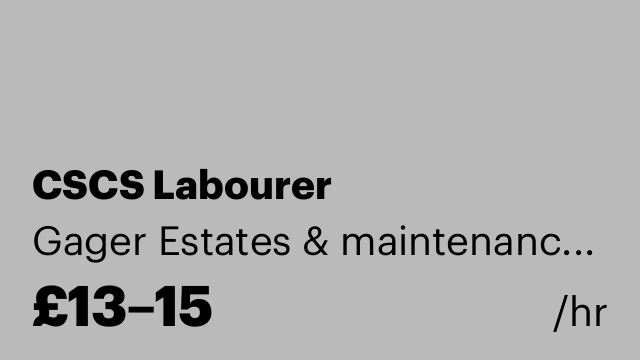 CSCS Labourer