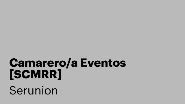 Camarero/a Eventos  [SCMRR]
