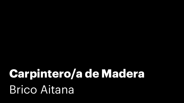 Carpintero/a de Madera