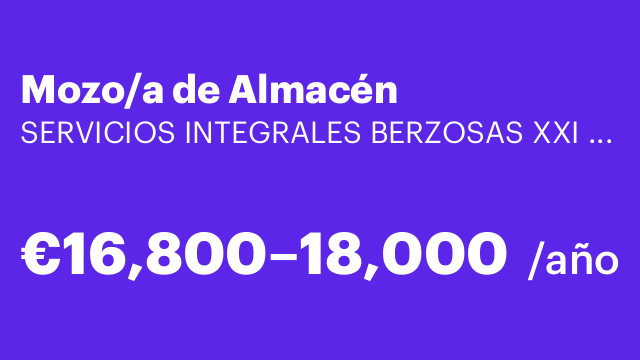 Mozo/a de Almacén