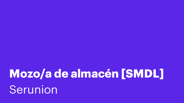 Mozo/a de almacén [SMDL]