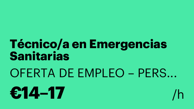 Técnico/a en Emergencias Sanitarias