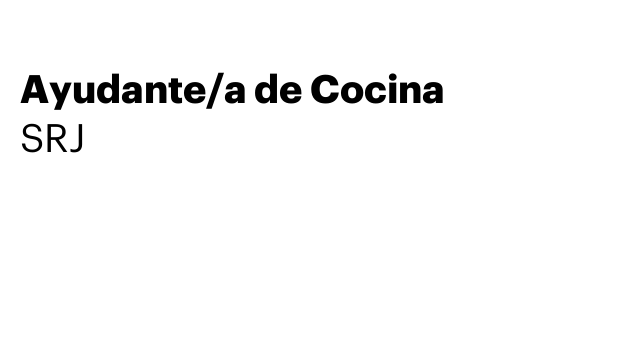 Ayudante/a de Cocina