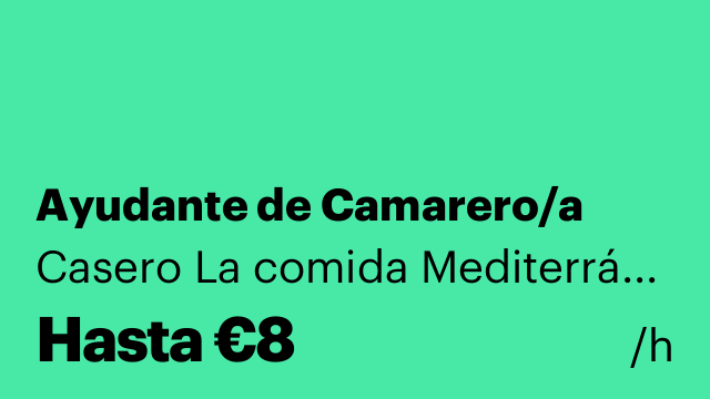 Ayudante de Camarero/a