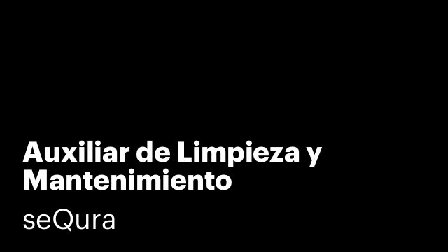 Auxiliar de Limpieza y Mantenimiento