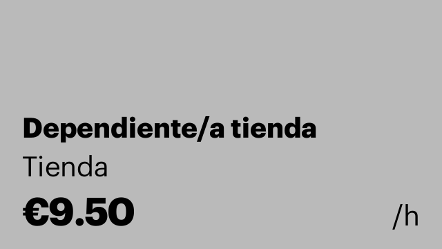 Dependiente/a tienda