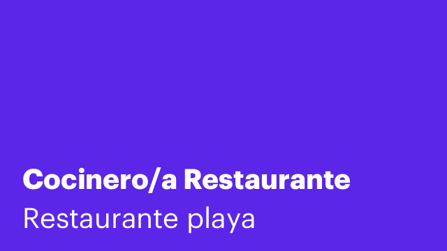 Cocinero/a Restaurante