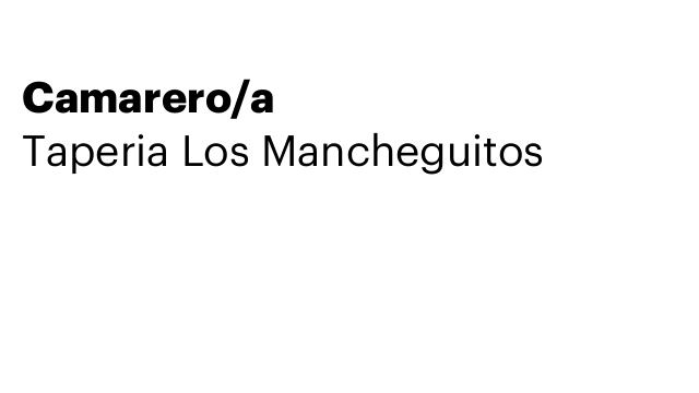Camarero/a