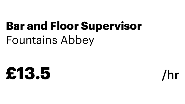 Bar and Floor Supervisor