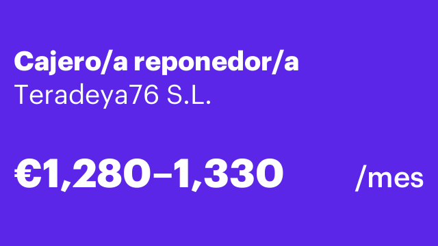 Cajero/a reponedor/a
