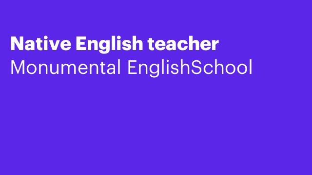 Native English teacher