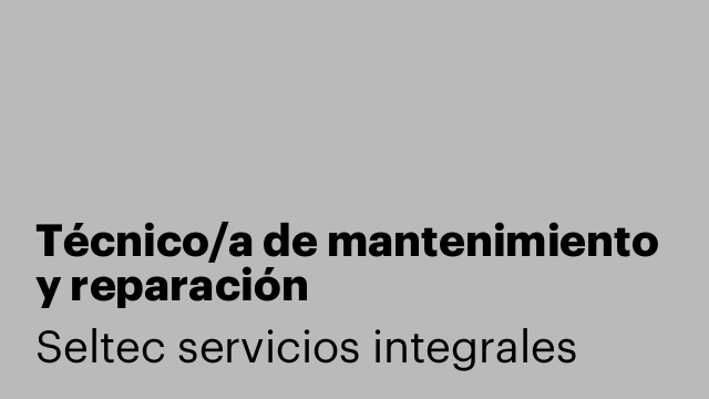 Técnico/a de mantenimiento y reparación