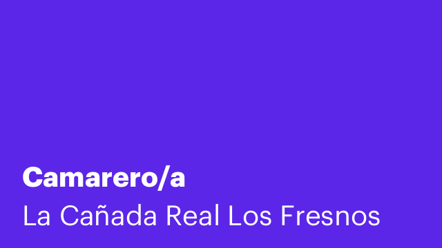 Camarero/a