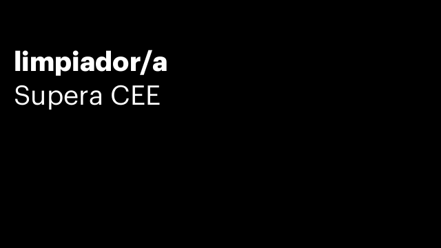 limpiador/a