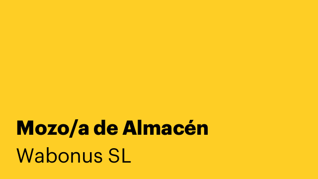 Mozo/a de Almacén