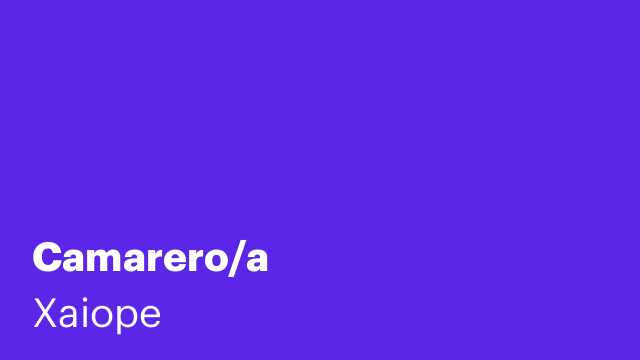 Camarero/a