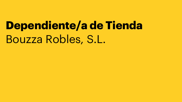 Dependiente/a de Tienda