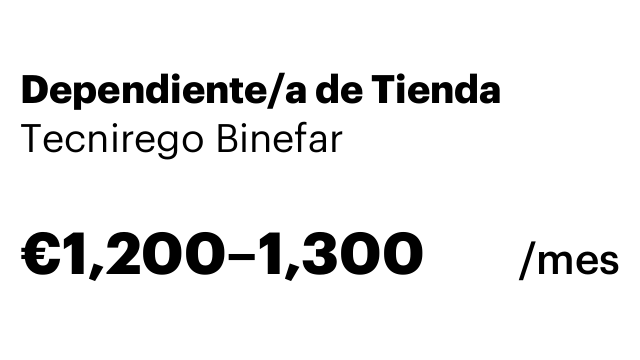 Dependiente/a de Tienda