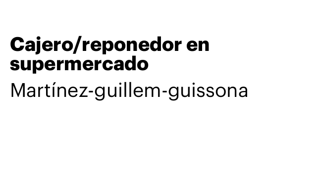 Cajero/reponedor en supermercado