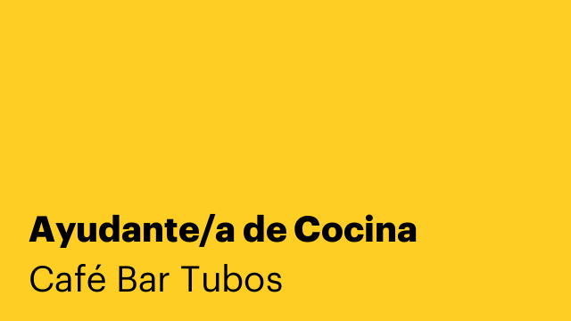 Ayudante/a de Cocina
