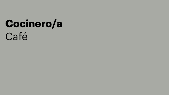 Cocinero/a