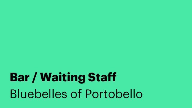 Bar / Waiting Staff