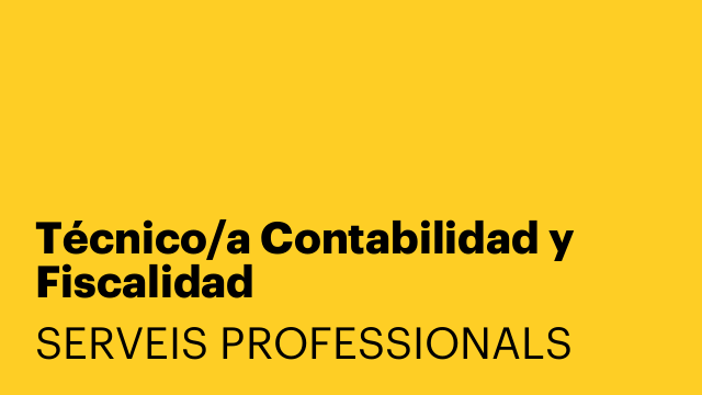 Técnico/a Contabilidad y Fiscalidad