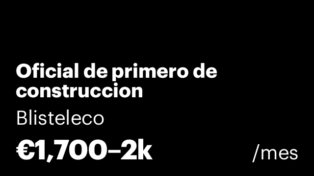 Oficial de primero de construccion