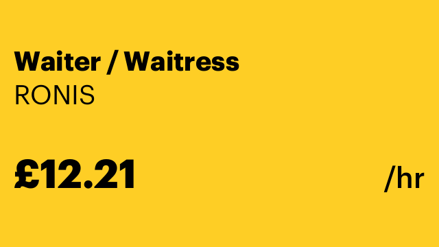 Waiter / Waitress