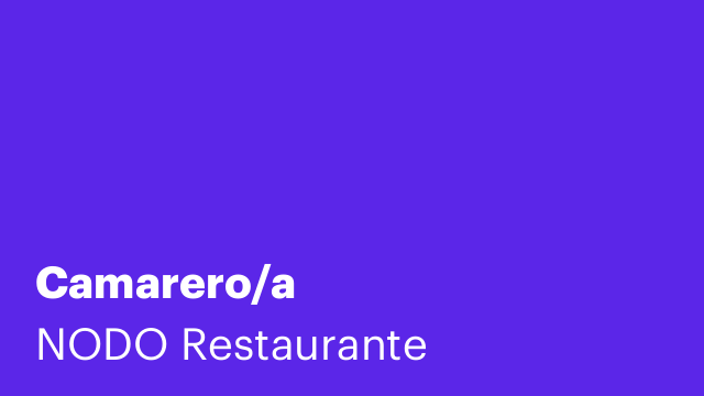 Camarero/a