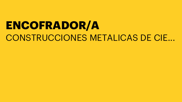 ENCOFRADOR/A