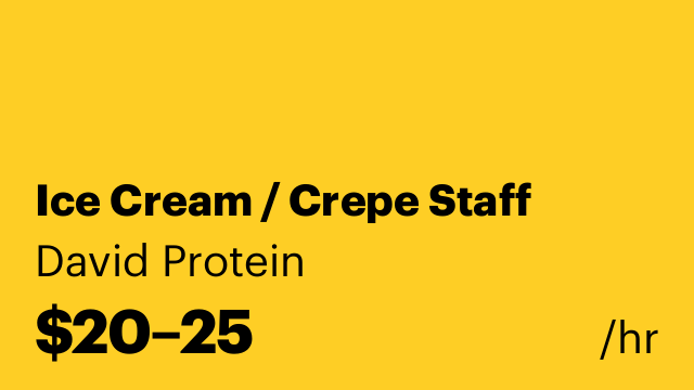 Ice Cream / Crepe Staff