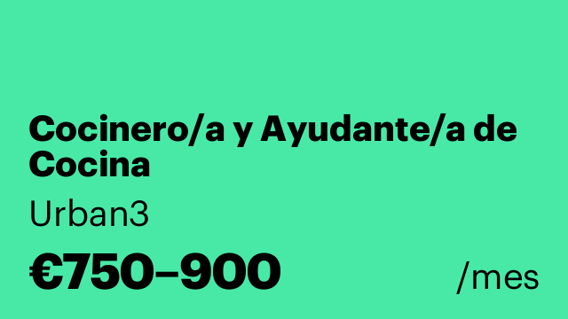 Cocinero/a y Ayudante/a de Cocina