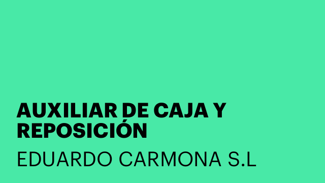 AUXILIAR DE CAJA Y REPOSICIÓN