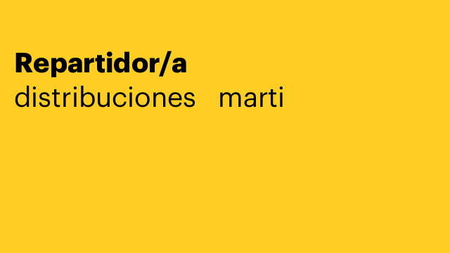 Repartidor/a