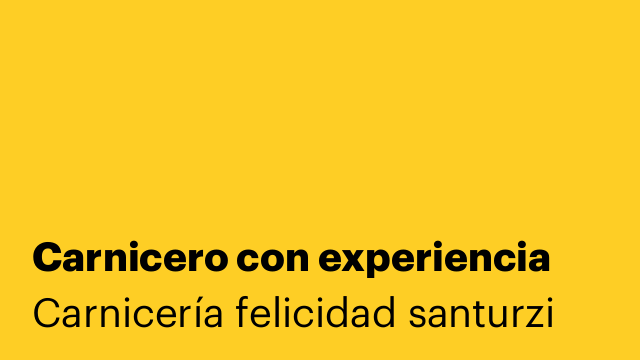 Carnicero con experiencia