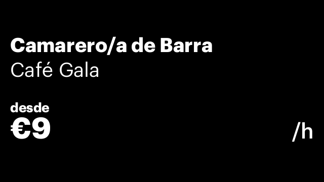 Camarero/a de Barra