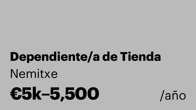 Dependiente/a de Tienda