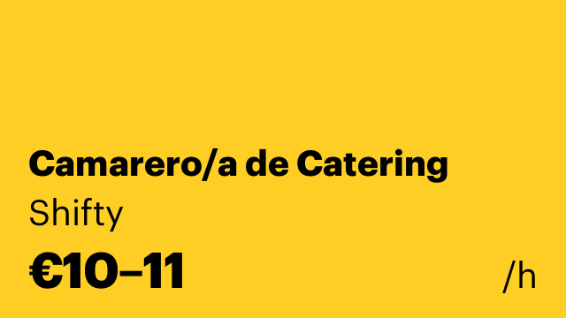Camarero/a de Catering