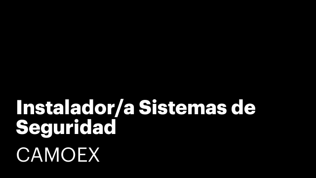 Instalador/a Sistemas de Seguridad