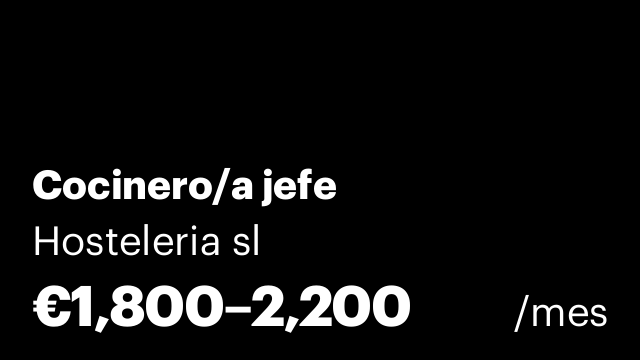 Cocinero/a jefe