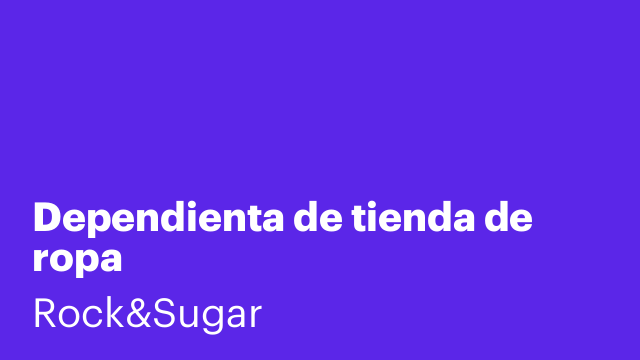 Dependienta de tienda de ropa