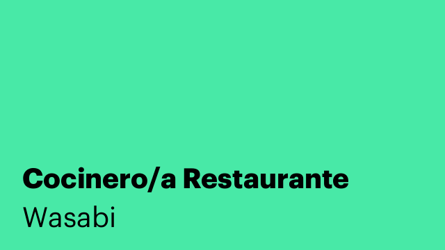 Cocinero/a Restaurante