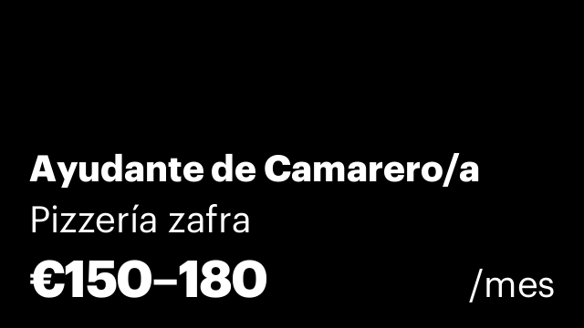 Ayudante de Camarero/a