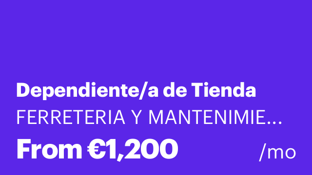 Dependiente/a de Tienda